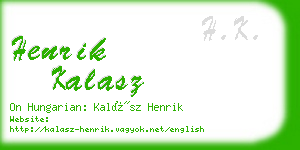 henrik kalasz business card